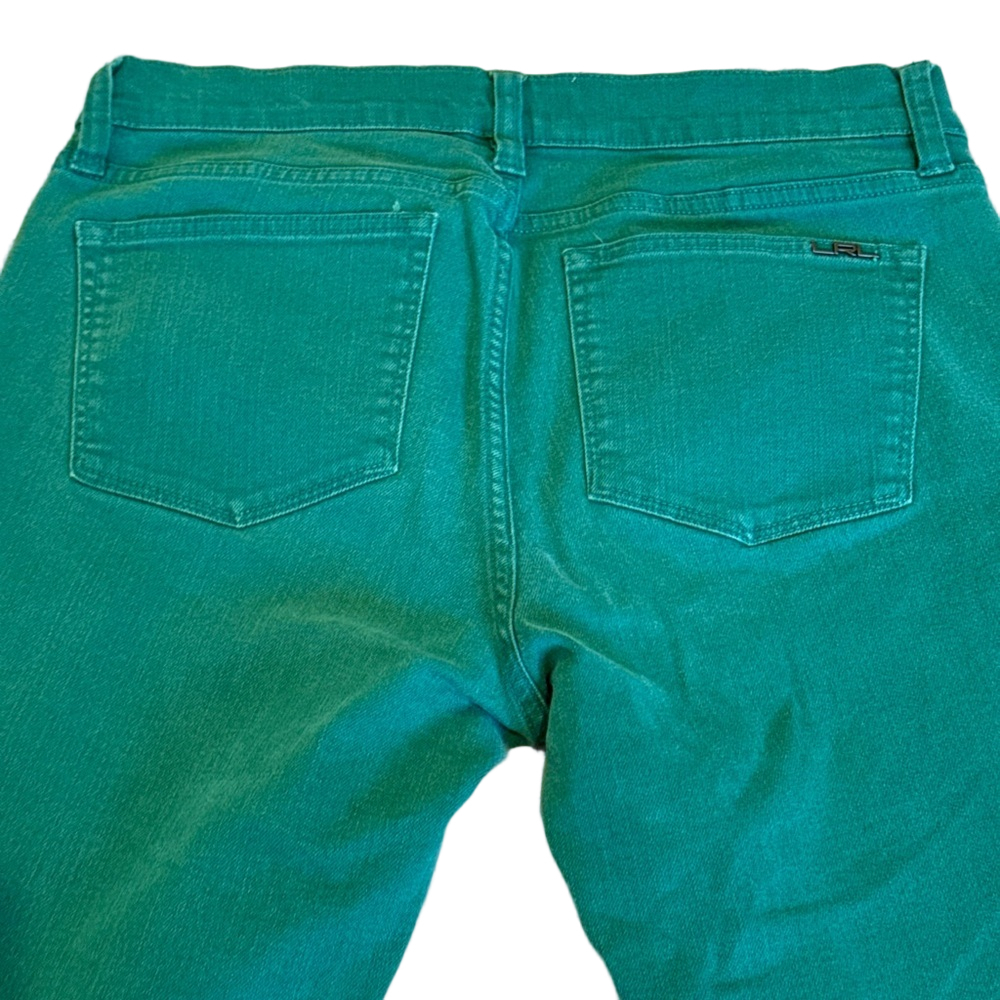 Lauren Ralph Lauren Green Premier Skinny Ankle Jeans Size 6 - Picture 6 of 6